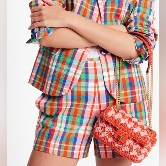 Kate Spade Evelyn Striped Crochet Raffia Shoulder Bag/Crossbody - Picture 15 of 16